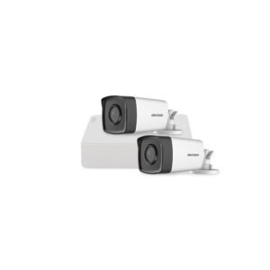Sistem supraveghere exterior basic HikVision, 2 camere, 2 MP, IR 80 m, 3.6 mm