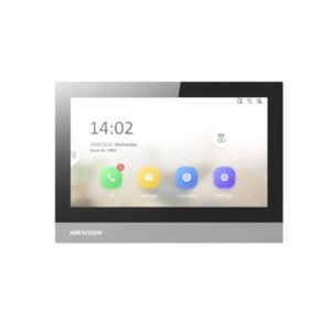Videointerfon de interior IP Hikvision DS-KH8380-WTE1, ingropat/aparent, 7-inch, slot card, PoE