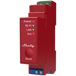 Releu inteligent Shelly Pro 1PM – 1canal cu contor de energie, WiFi, LAN, sina DIN, control aplicatie 3800235268018