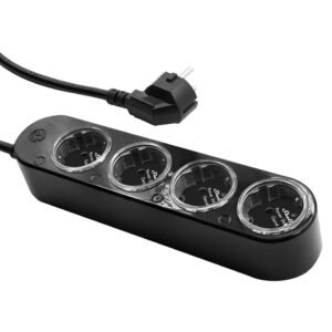 Prelungitor inteligent cu 4 prize si masurare consum Shelly Power Strip 4 Gen4 negru 3800238070571