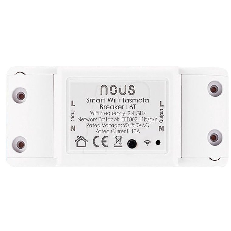 Releu inteligent Nous L6T, 1 canal, 10A, Tasmota 5905072800273