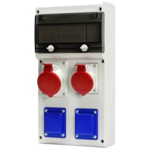 Tablou organizare santier precablat 2 prize schuko, 1x16A 1x32A IP44 Scame 633.RO0025