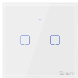 Intrerupator Smart cu Touch Wifi + RF 433 Sonoff T1 EU TX, 2 canale 6920075725315