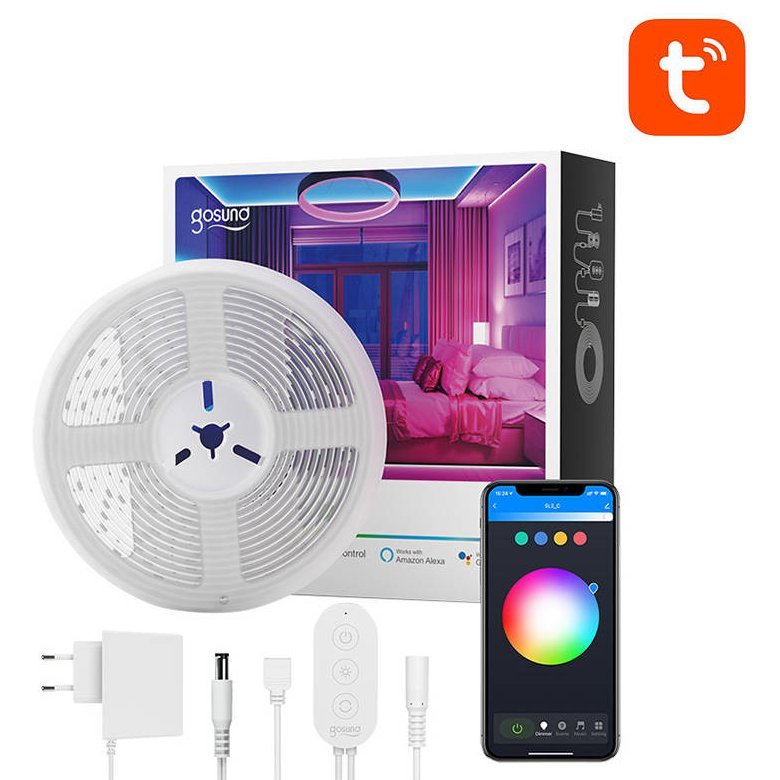 Banda LED inteligenta Gosund SL2 (5m), Tuya 6972391282317