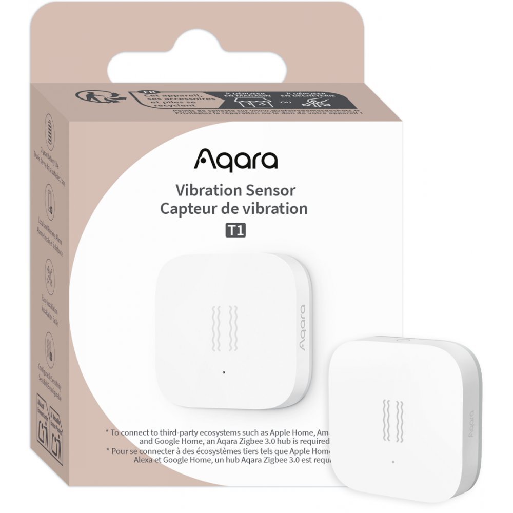 Senzor de vibratie Aqara T1, Zigbee 3.0 / 6975833356560