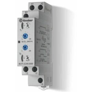 Releu de timp intermitent cu o singura functie, multi-tensiune, intermitenta asimetrica 12-230VAC 16A Finder 80.91.0.240.0000