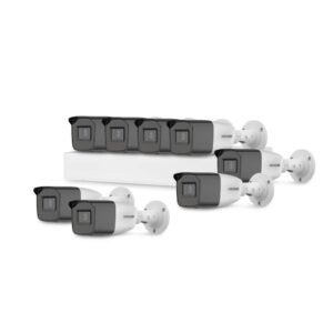Sistem supraveghere exterior basic HikVision, 8 camere, 2 MP, IR 40 m, 2.7 – 13.5 mm, zoom manual