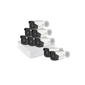 Sistem supraveghere exterior basic HikVision, 8 camere, 8 MP, IR 60 m, 2.8 mm