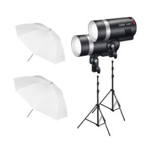 Kit Blit evenimente: Godox AD300Pro II x2 + stative si umbrele – Default Title