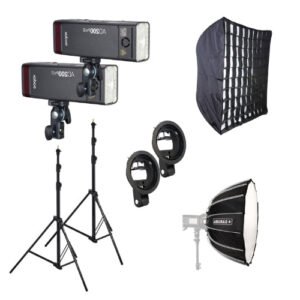 Kit Blituri portabile de studio: Godox AD200PROII x2 + stative si softboxuri – Default Title