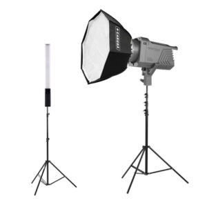 Kit lumini TikTok: Patona GLP100 RGB + ST-20RGB + Stative + Softbox – Default Title