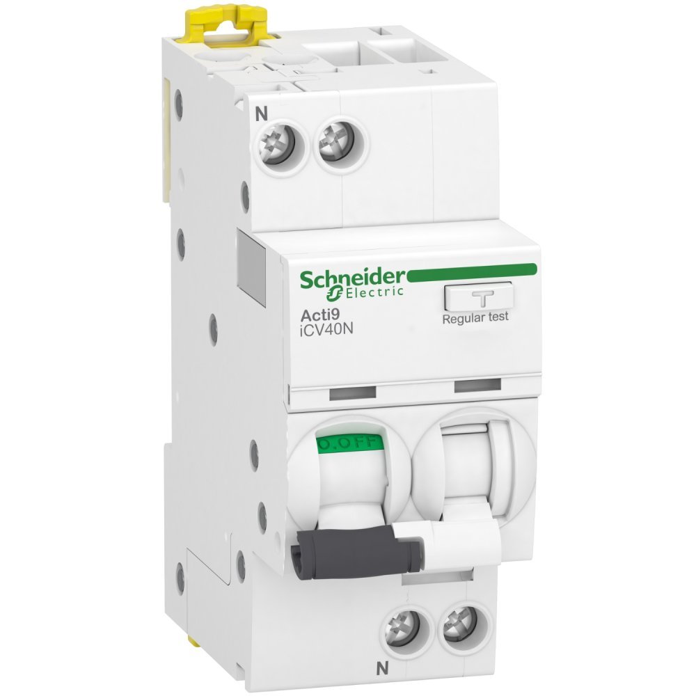 Intrerupator automat cu diferential RCBO Acti9, ICV40N 1P+N 16A/10mA tip A, curba C Schneider A9DCA616