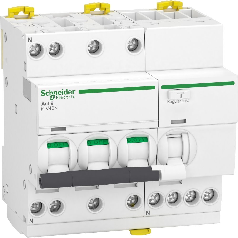 Intrerupator automat cu diferential RCBO Acti9, iCV40N 3P+N C25A, 6kA, 30mA, tip AC Schneider A9DE3725