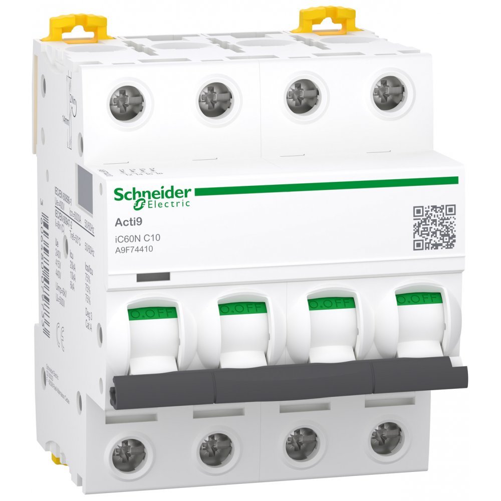 Siguranta automata Acti9 Ic60N 4P, 10A, curba C Schneider Schneider A9F74410
