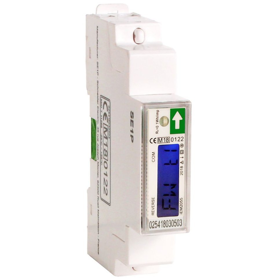 Contor de putere modular monofazat iEM2055 – 230V – 45A cu comunicare Modbus – MID Schneider A9MEM2055