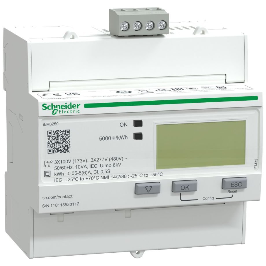 Contor energie JT conectare indirecta, 5A / class 0,5S, pack.mas.basic, RS485 Modbus A9MEM3250