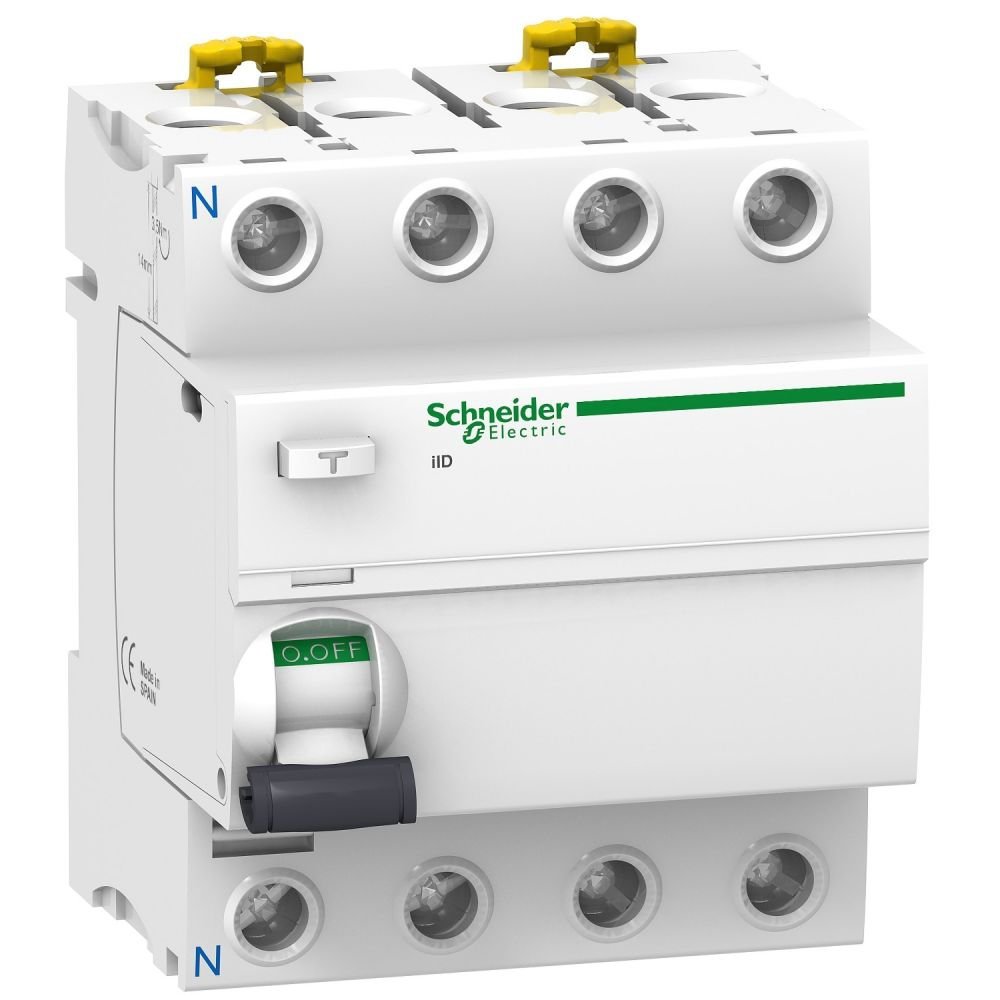 Intrerupator diferential RCCB 4P 63A/30mA tip AC Schneider A9R41463