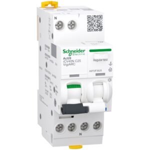 Intreruptor automat diferential Acti9 AFDD, detectie arc electric, iCV40N, 1P+N, curba C, 25A, 6kA, 30mA tip A-SI, VigiARC RCBO Schneider A9TDF3625