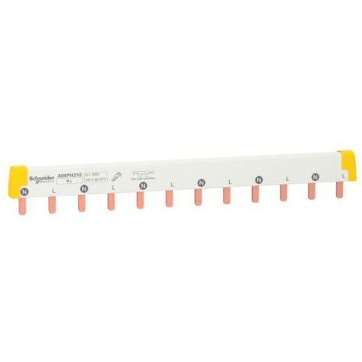 Busbar ( pieptene ) 2P inclinare 18 Mm 12 module 100A Schneider A9XPH212