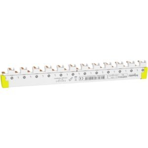Pieptene (busbar) 1L+N, 9 mm rotatie, 12 module, 80A Acti9 Schneider A9XPH612