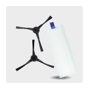 Kit Rowenta ZR130002 cu filtru de inalta performanta si perii laterale  compatibil cu aspiratorul robot Rowenta X-Plorer S130 AI  seriile RR90xx