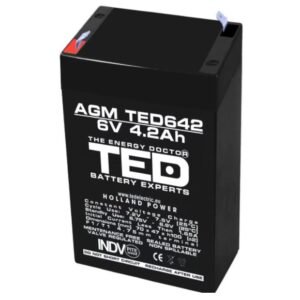 Acumulator AGM VRLA 6V 4,2A F1 TED Battery Expert Holland TED642