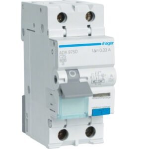 Disjunctor cu protectie diferentiala RCBO 1P+N 25A/30mA 6kA curba C tip A Hager ADA975D