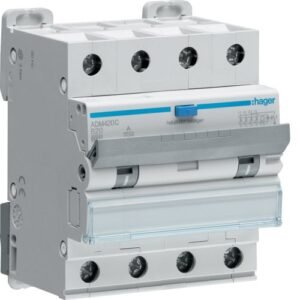 Disjunctor diferential RCBO 4P 6kA B-20A 30mA tip A Hager ADM420C