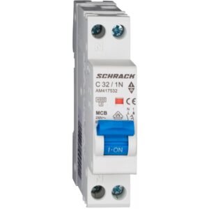 Siguranta automata AMPARO 1P+N 32A, curba C, 4,5kA Schrack AM417532