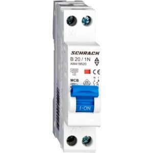 Siguranta automata AMPARO 1P+N 20A, curba B, 4,5kA Schrack AM418520