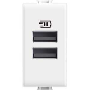 Incarcator Usb 2 porturi tip A 15W Bticino Matix AM4191AA, alb