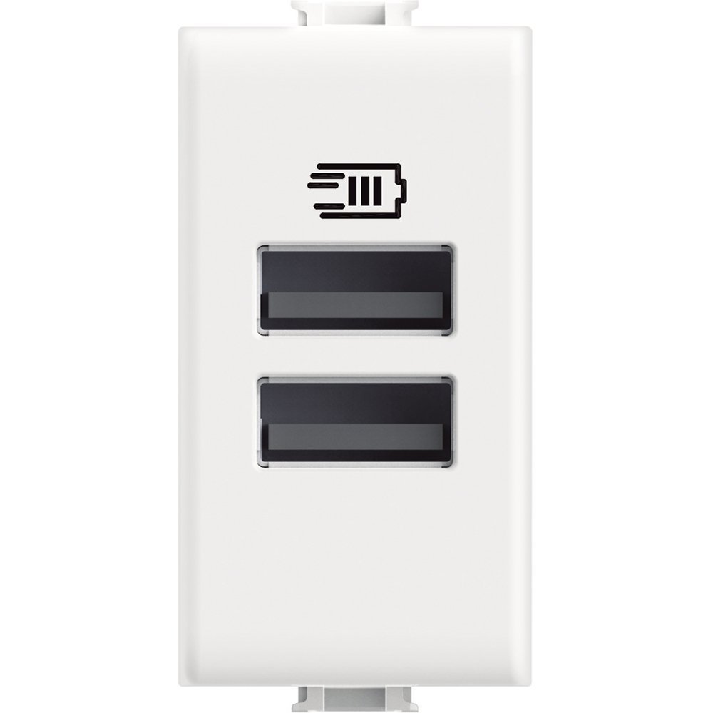 Incarcator Usb 2 porturi tip A 15W Bticino Matix AM4191AA, alb