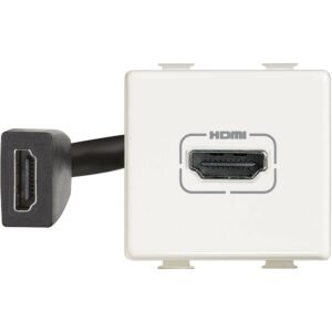 Priza Hdmi preconectata 2 module Bticino Matix AM4284, alb