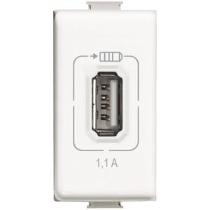 Priza usb 1 modul Matix Bticino AM5285C1, alb