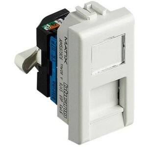Priza date RJ45 UTP CAT6 1 modul Matix Bticino AM5979C6, alb