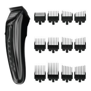 Aparat de tuns Rowenta x Karl Lagerfeld Barber Experience TN155LE0  6500 rpm  autonomie 150 min  6 piepteni ficsi  6 piepteni fade  lame inox  indicat