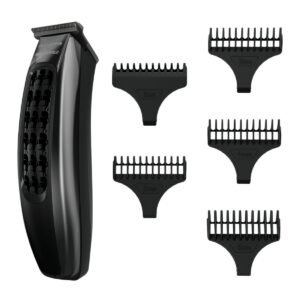 Aparat de tuns Rowenta x Karl Lagerfeld Barber Experience TN185LE0  6500 rpm  autonomie 90 min  5 piepteni ficsi  lame inox  baza de incarcare  indica