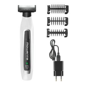 Aparatul hibrid de tuns  conturat și bărbierit Rowenta Forever Sharp TN6010F5  wet&dry  lame  inox cu tehnologie cu autoascutire  3 piepteni  negru/