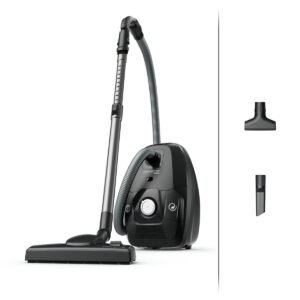 Aspirator cu sac Rowenta Green Force Max Silence RO6136EA  750 W  70% plastic reciclat  3 niveluri de filtrare  sac Hygiene+  Negru/argintiu 