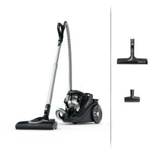 Aspirator fara sac Rowenta Silence Force Cyclonic Effitech® RO7935EA  500 W  recipient pentru praf 2.5 L  3 niveluri de filtrare  negru