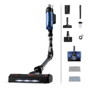 Aspirator vertical Rowenta X-Force Flex 9.60 Aqua RH20C7WO  putere de aspirare 100 Air Watts  Functie Boost  putere 250 W  gri & albastru