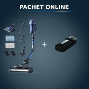 Pachet PROMO Aspirator vertical Rowenta X-Force Flex 8.60 Aqua RH9690WO & Baterie Rowenta ZR009700  22V  Lithium-ion