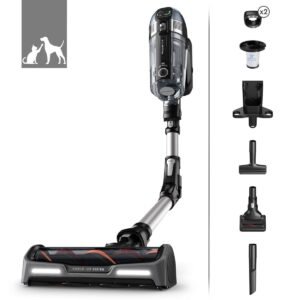 Aspirator vertical Rowenta X-Force Flex 14.60 RH9958WA  200 AW  Smart Control Display  Functie Boost  autonomie 1 ora 10 minute  Negru/gri 