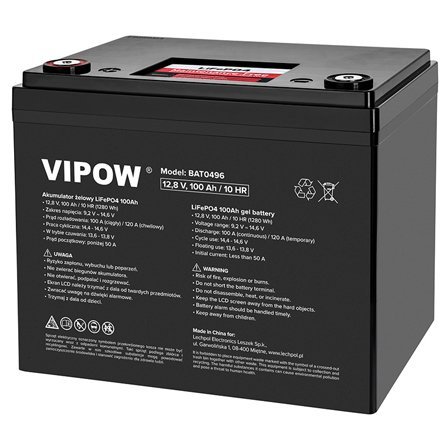 Acumulator Lifepo4 12.8v 100ah Bms VIPOW BAT0496