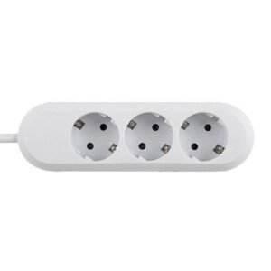 Prelungitor Bachmann SMART 3xCEE7/3, fara intrerupator, lungime cablu 3m, H05VV-F 3G1.5, alb, nedemontabil 387.271R