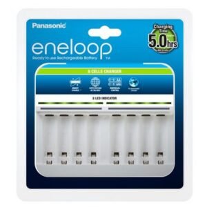 Incarcator Smart pentru acumulatori, 8 canale independente AA/AAA Ni-MH Eneloop BQ-CC63E