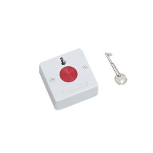 Buton de panica cu memorie mecanica BT-27, cheie, micro-switch, aparent