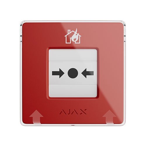 Buton incendiu wireless adresabil Ajax Manual Call Point, rosu, EN54, 866.0 – 922.0 MHz, resetabil, autonomie 7 ani