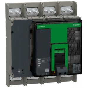 Intrerupator, ComPacT NS1600H, 70kA la 415VAC, 4P, fix, actionat manual, unitate de control MicroLogic 2.0, 1600A Schneider C160H420FM