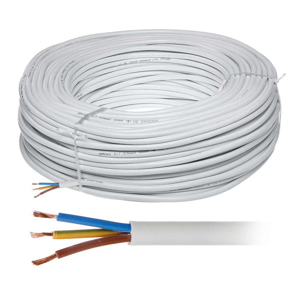 Cablu alimentare MYYM 3×1.5, 3×1.50 mm, plat, CCA, rola 100 m